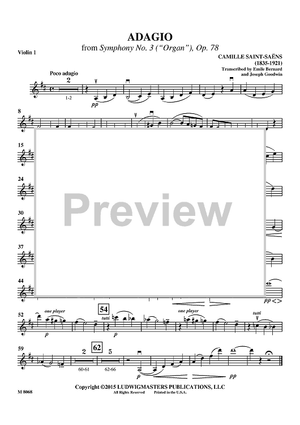 Adagio from Symphony No. 3 (“Organ”) - Violin 1
