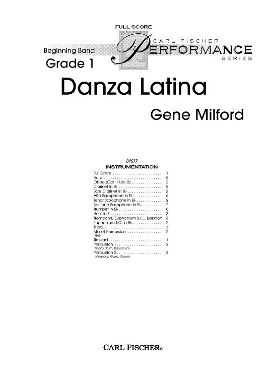 Danza Latina - Score