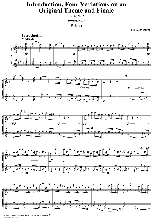 Introduction, Four Variations on an Original Theme and Finale, Op. 82, No. 2