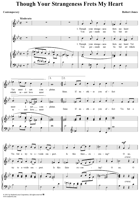 Though your strangeness frets my heart (modern words)