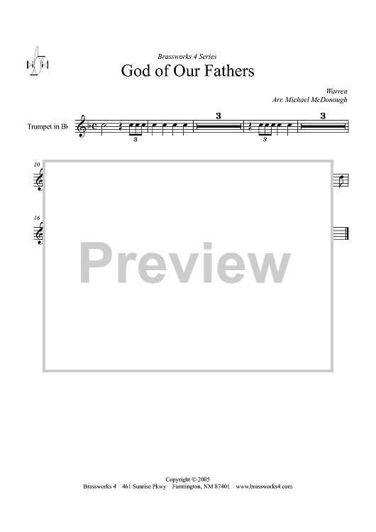 God of Our Fathers - Trumpet in B-flat