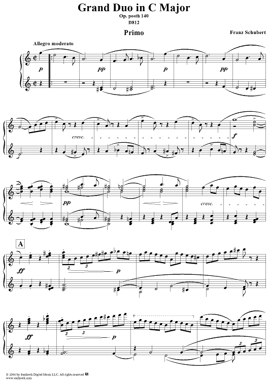 Grand Duo (Sonata) in C Major, Op.posth 140