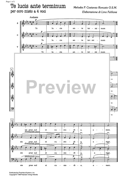 Te Lucis ante Terminum