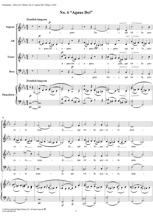 Mass in C Minor, Op. 147: No. 6, Agnus Dei