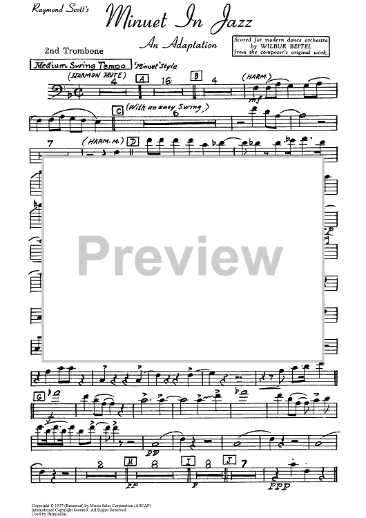 Minuet In Jazz - Trombone 2