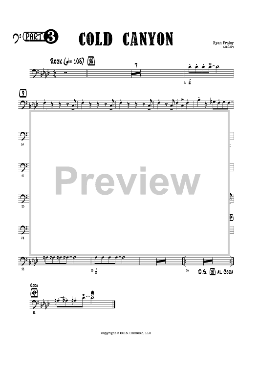 Cold Canyon - Bass Clef Instruments Part 3