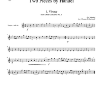 Two Pieces by Handel - Trumpet 1 in Bb