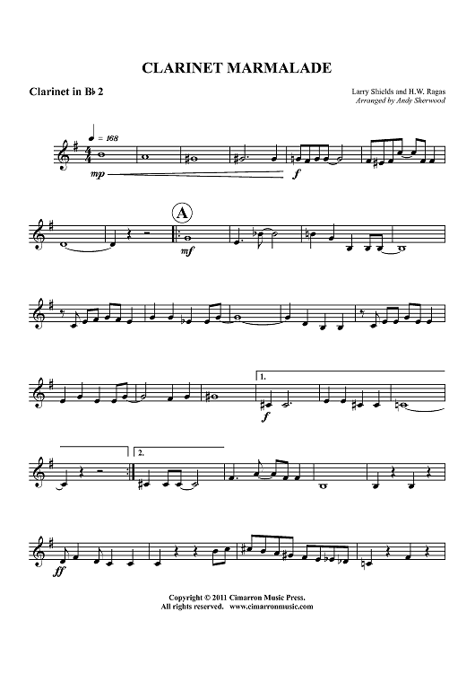 Clarinet Marmalade - Clarinet 2 in Bb