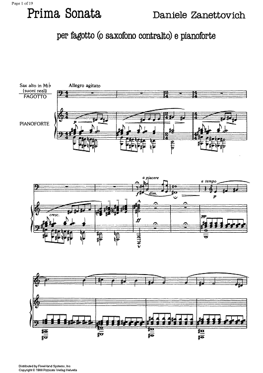 Prima Sonata - Score