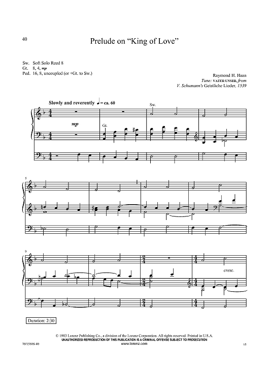 Prelude on “King of Love”