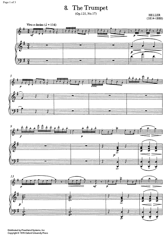 The Trumpet (Op.125 No.17) - Score