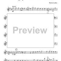 A Mighty Fortress Is Our God - Part 1 Clarinet in Bb