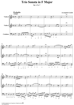 Trio Sonata in F Major, op. 2, no. 7