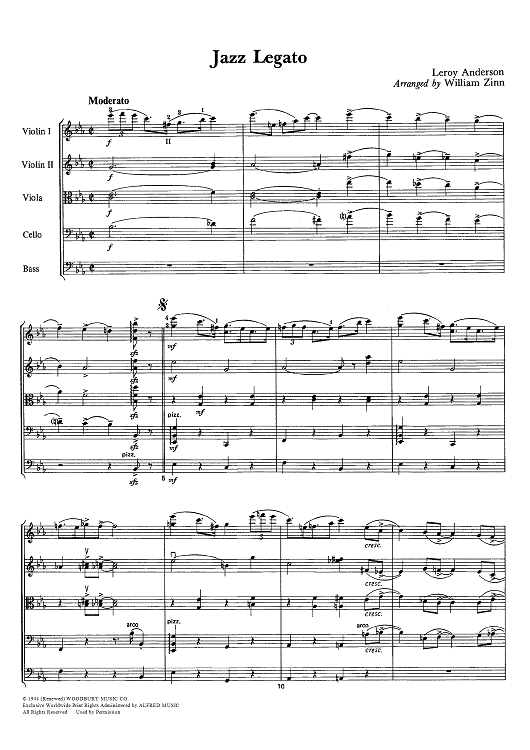 Legato String Jazz Legato - Score