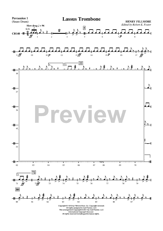 Lassus Trombone - Percussion 1
