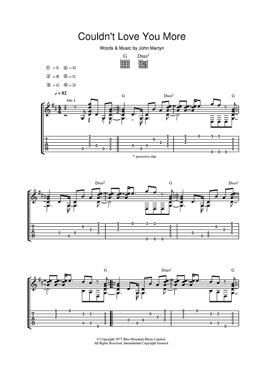 Couldn t Love You More Sheet Music By John Martyn For Guitar Tab couldn-t-love-you-more-sheet-music-by-john-martyn-for-guitar-tab