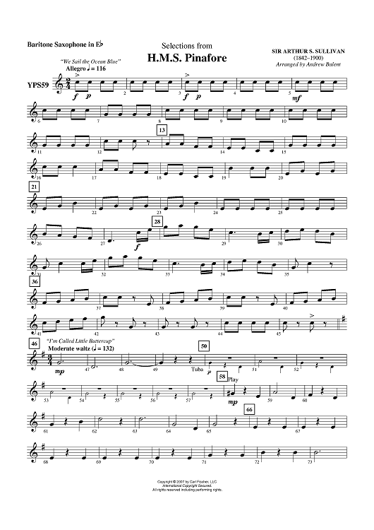 H.M.S. Pinafore - Baritone Sax