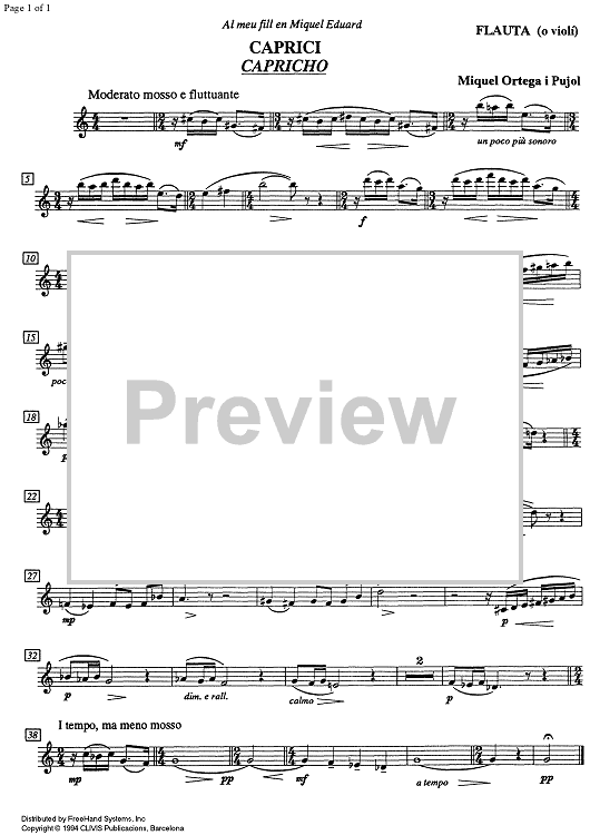 Caprici - Flute or Violin