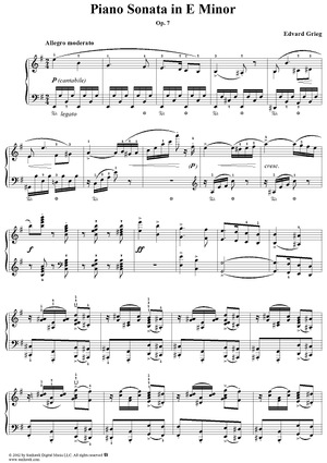 Piano Sonata In E Minor, Op. 7