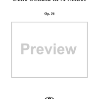 Cello Sonata in A Minor, Op.36 - Cello