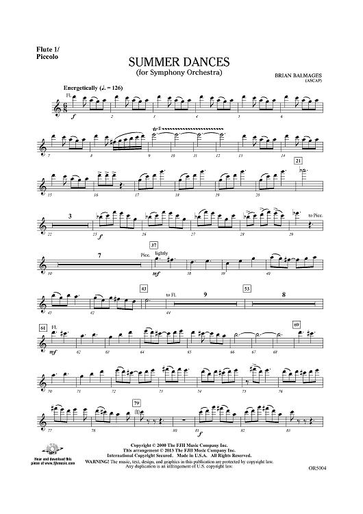 Summer Dances - Flute 1/Piccolo