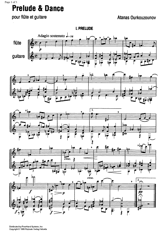 Prelude and Dance - Score
