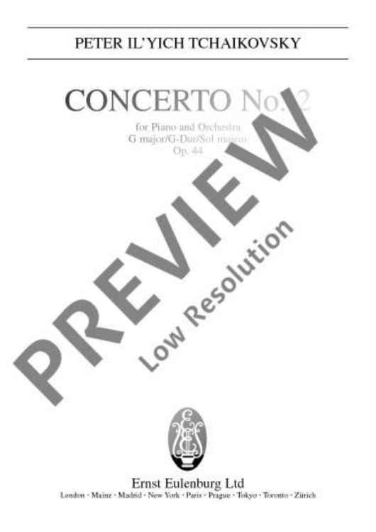 Concerto No. 2 G major - Full Score