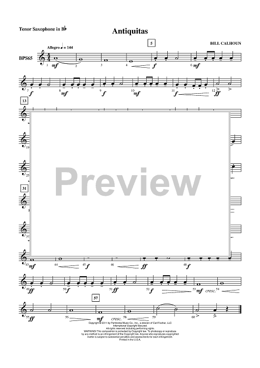 Antiquitas - Tenor Sax