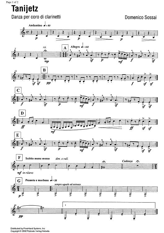 Tanijetz - B-flat Clarinet 3