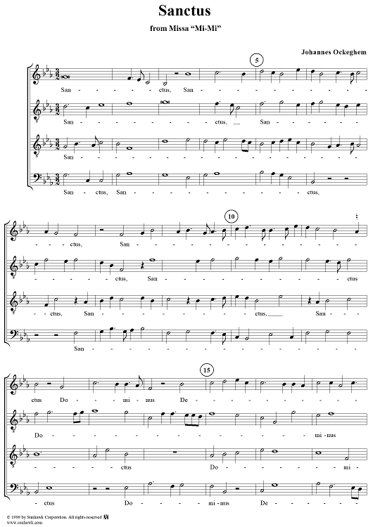 Sanctus - From Missa "Mi-Mi"