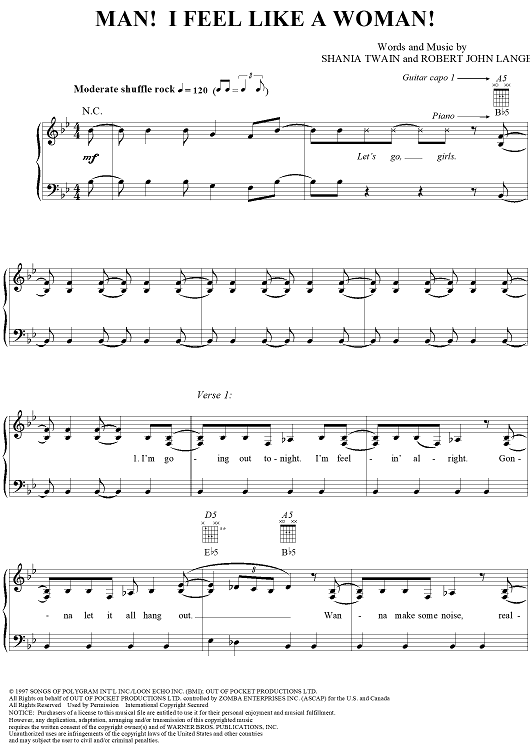 Man!  I Feel Like A Woman!