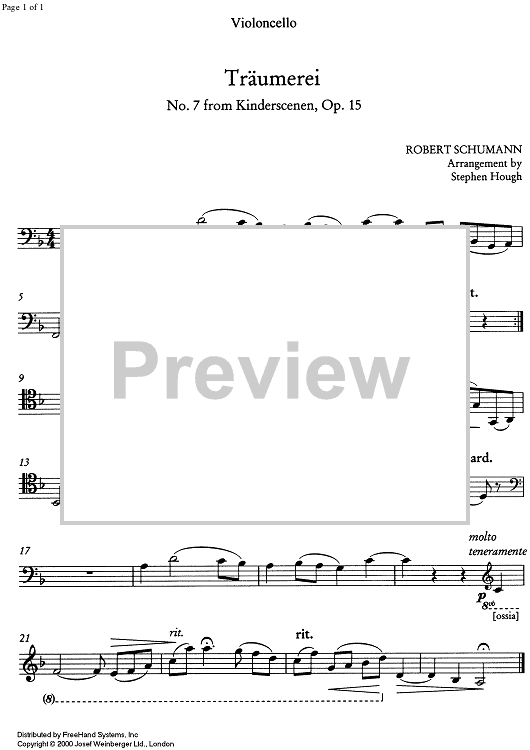 Träumerei - Cello