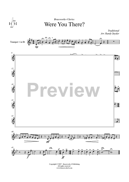 Were You There? - Trumpet 1 in B-flat