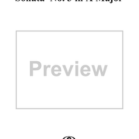 Sonata No. 3 in A Major - Viola