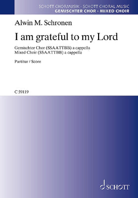 I am grateful to my Lord - Choral Score