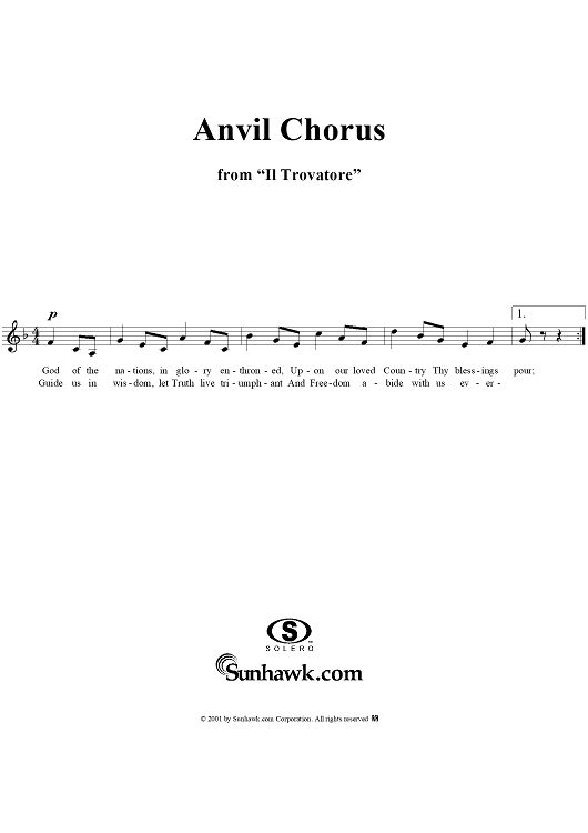 Il Trovatore - Anvil Chorus