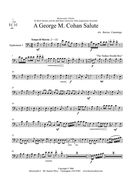 A George M. Cohan Salute - Euphonium 3 BC