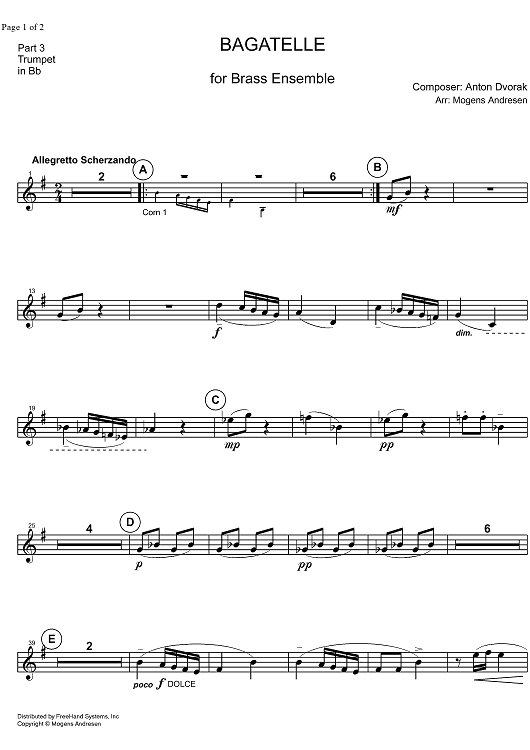 Bagatelle - Trumpet in B-flat