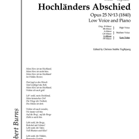 Hochländers Abschied Op.25 No.13