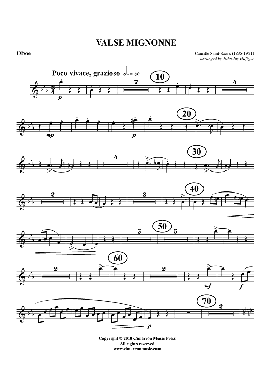 Valse Mignonne - Oboe