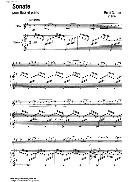 Sonate - Score