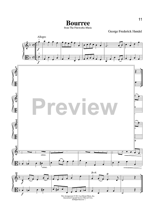 Bourree - from The Fireworks Music