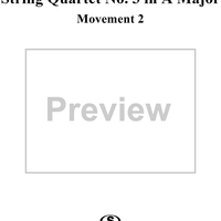 String Quartet No. 3, Movement 2 - Score