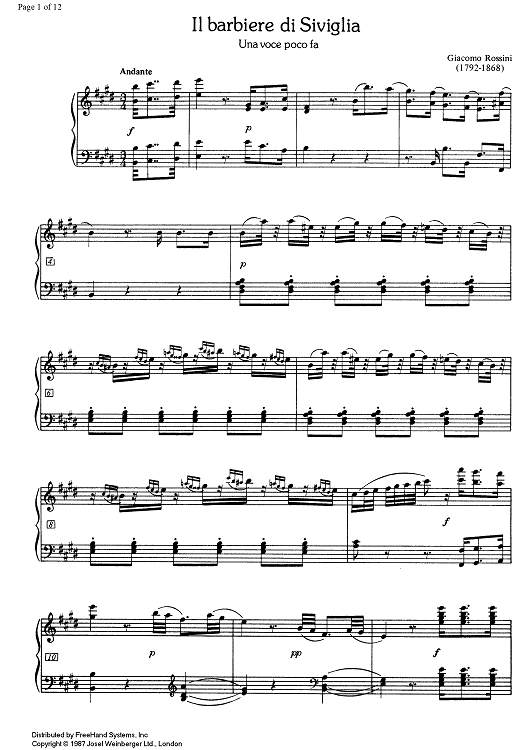 Una voce poco fa from Il barbiere di Siviglia