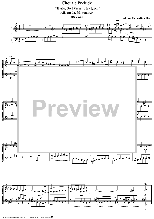 Chorale Prelude, BWV 672: Kyrie, Gott Vater In Ewigkeit