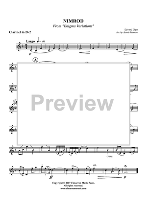 Nimrod from "Enigma Variations" - Clarinet 2 in B-flat
