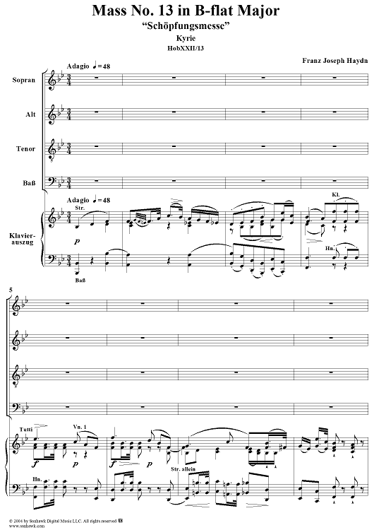 Mass No. 13 in B-flat Major: No. 1, Kyrie