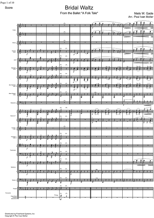 Bridal Waltz from A Folk Tale - Score