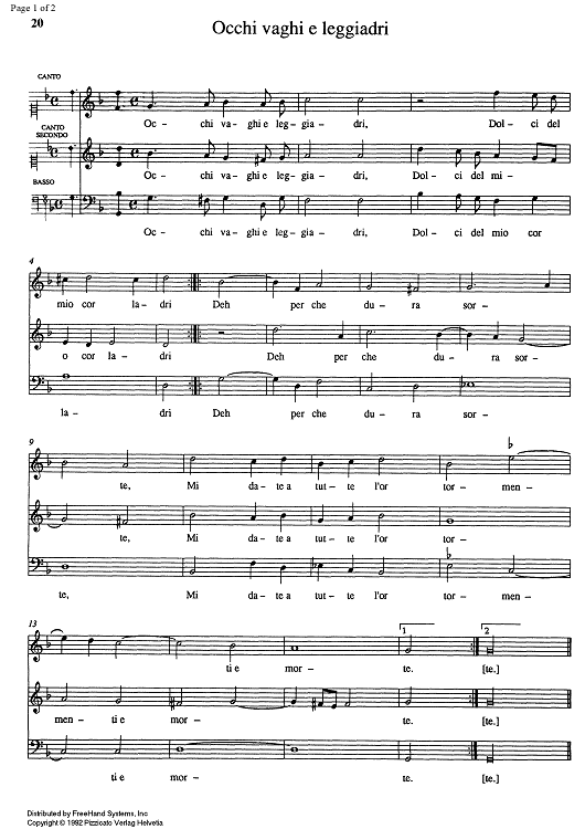 Occhi vaghi e leggiadri