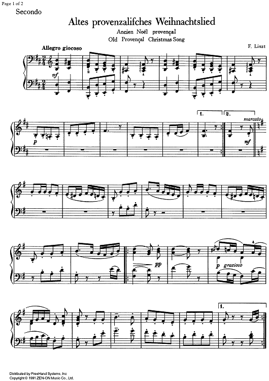 Weihnachtslied - Piano 2
